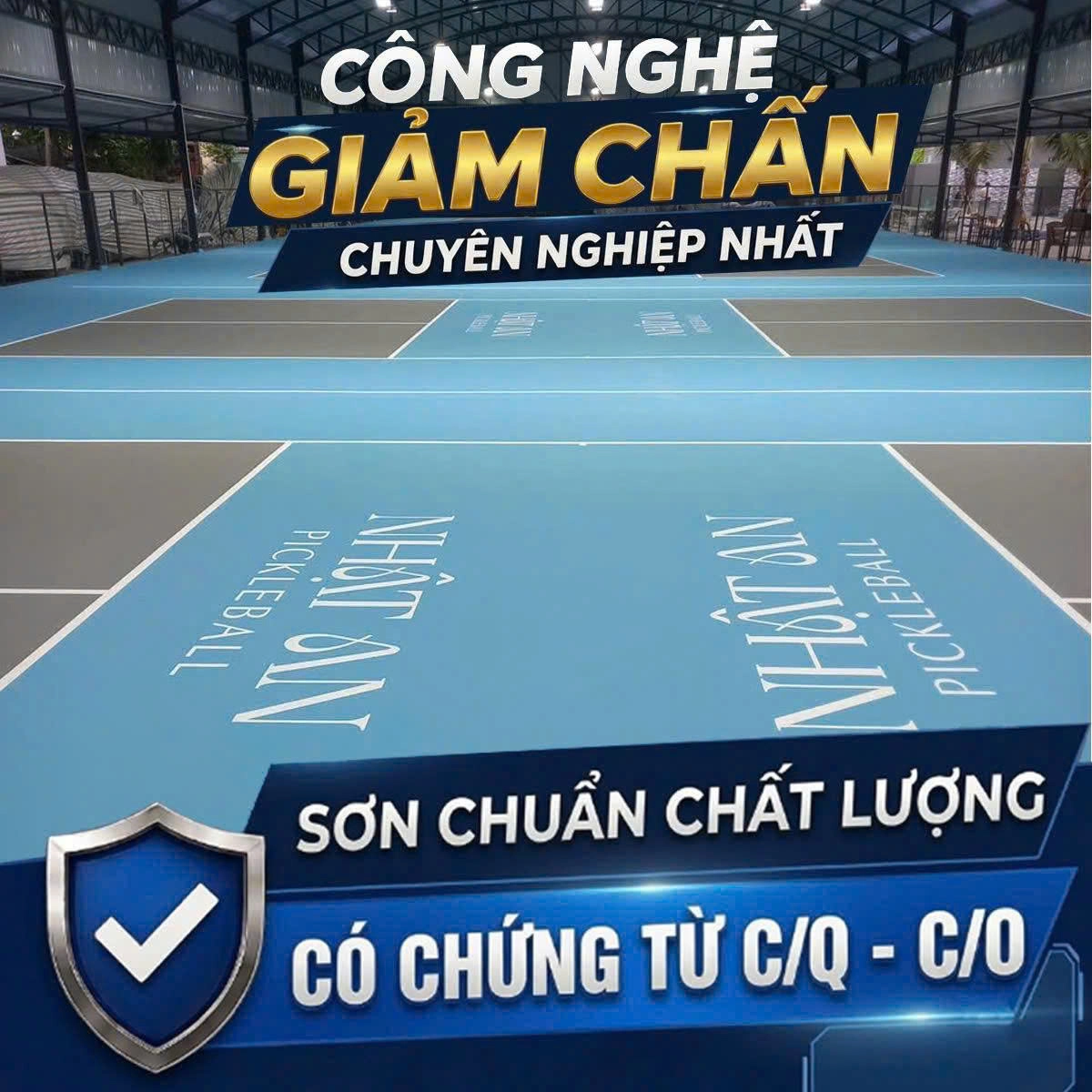 Sơn Cụm Sân Pickleball Chuẩn tại Bình Dương